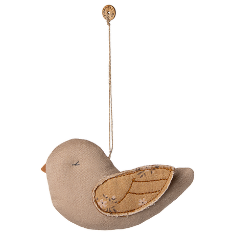 Fabric Ornament, Bird - Mable - Latte - HoneyBug 