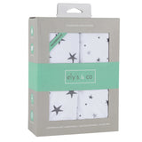 Waterproof Changing Pad Cover | Cradle Sheet Set - Grey Stars - HoneyBug 