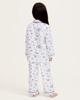 Kid's Twill Pajama Set in Chalet Toile - HoneyBug 