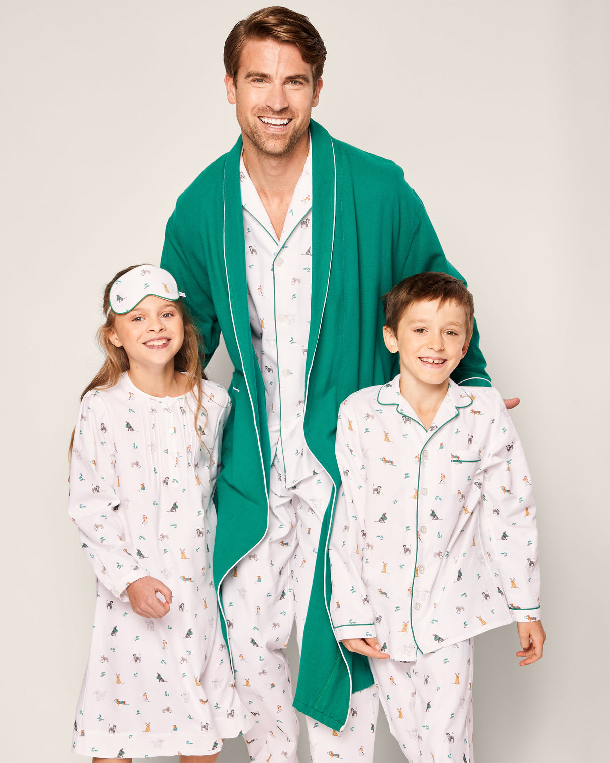 Kid's Twill Pajama Set in Jingle Paws