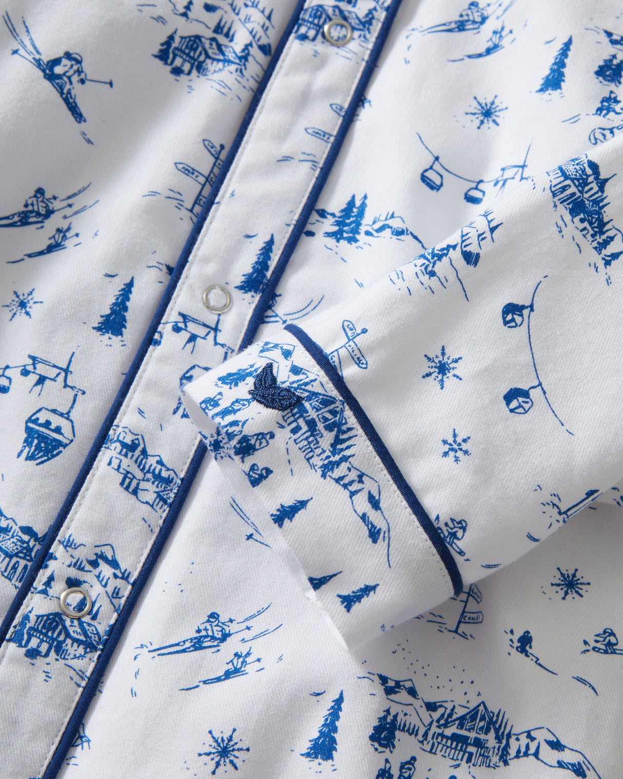 Baby's Twill Cambridge Romper in Chalet Toile - HoneyBug 