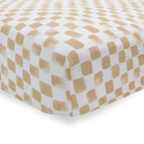 Cotton Muslin Crib Sheet - Adobe Checker - HoneyBug 