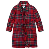 Kid's Brushed Twill Robe in Imperial Tartan - HoneyBug 