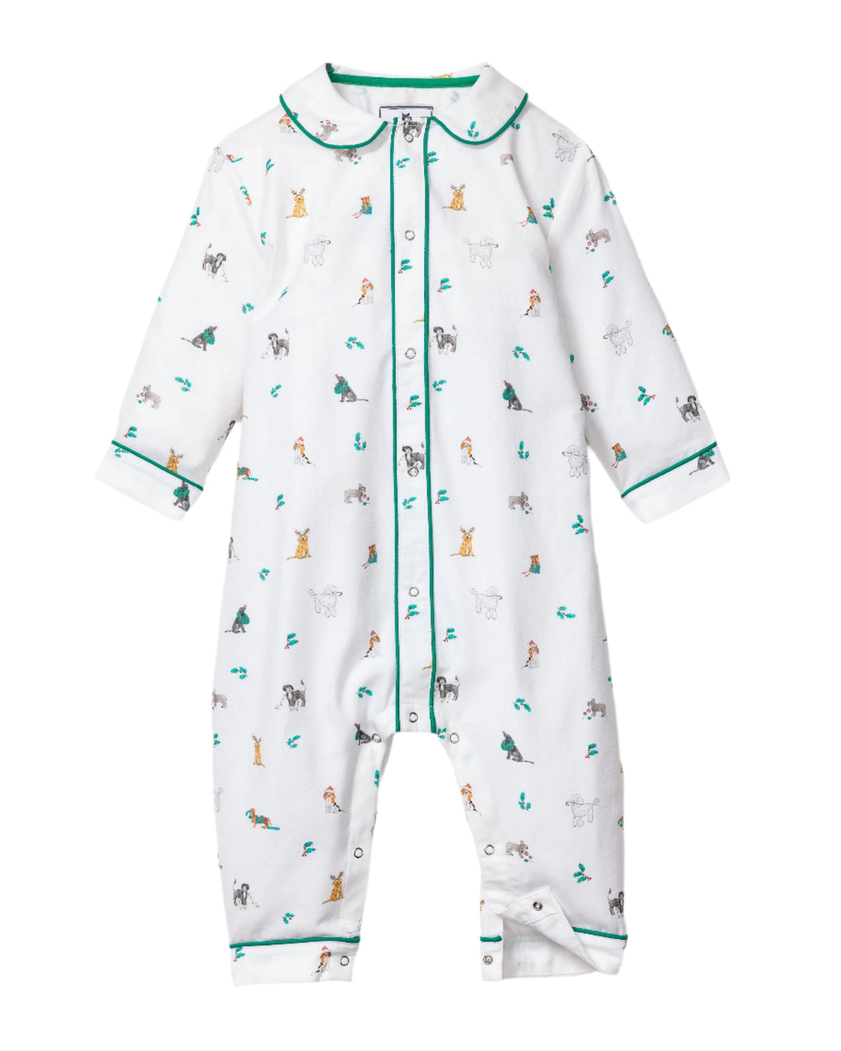 Baby's Twill Cambridge Romper in Jingle Paws