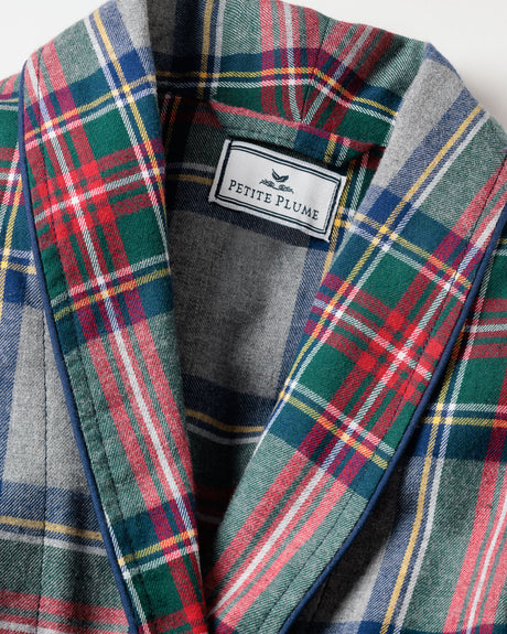 Kid's Brushed Cotton Robe in Westminster Tartan