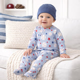 Grand Slam Baseball Bamboo Zipper Romper for Baby