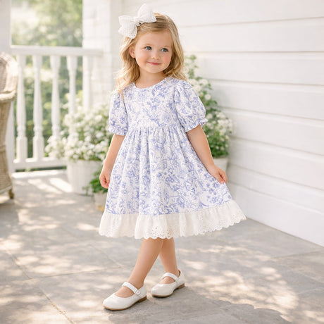 Easter Bunny Toile Bamboo Dress