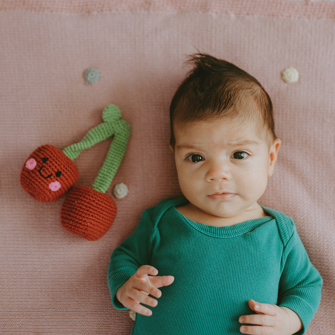 Pretend Play Food Rattle - Red Cherry