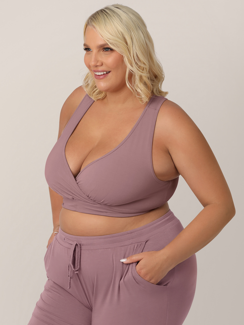 French Terry Racerback Nursing & Sleep Bra | Twilight - HoneyBug 