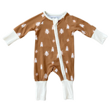 Long Sleeve Zip Romper - HoneyBug 