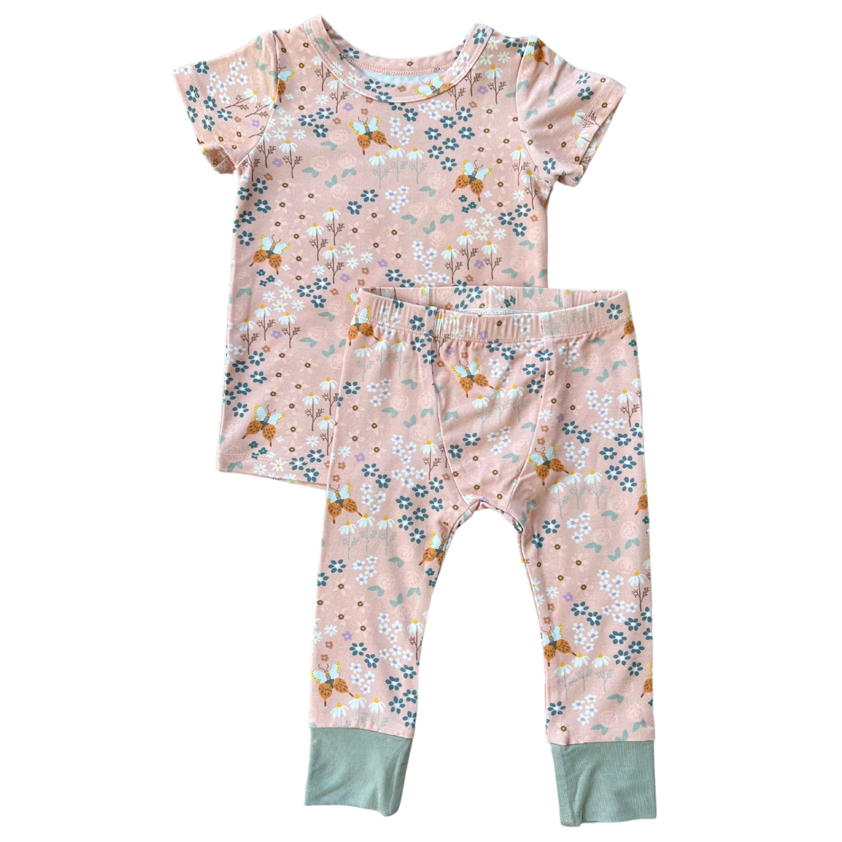Short Sleeve Lounge Set - HoneyBug 
