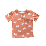 Boy's Short Sleeve Henley Shirt