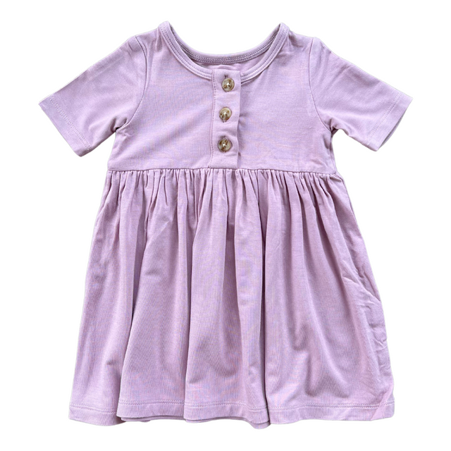Short Sleeve Henley Dress - HoneyBug 