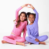 Poppin Purple Bamboo Kids Pajamas - HoneyBug 