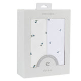 Waterproof Crib Sheet Set - Blue Berry - HoneyBug 