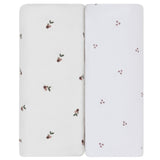 Waterproof Crib Sheet Set - Lavender Berry - HoneyBug 