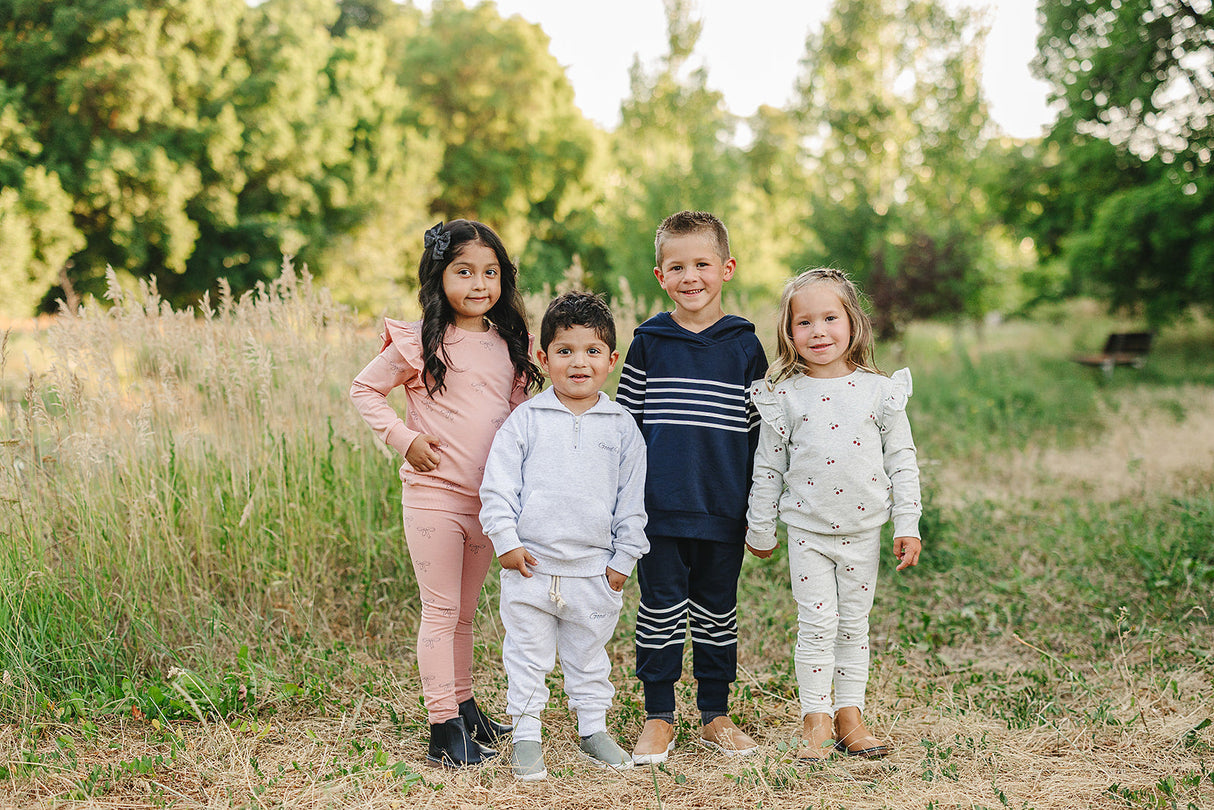 Cherry Ruffle French Terry Set - HoneyBug 