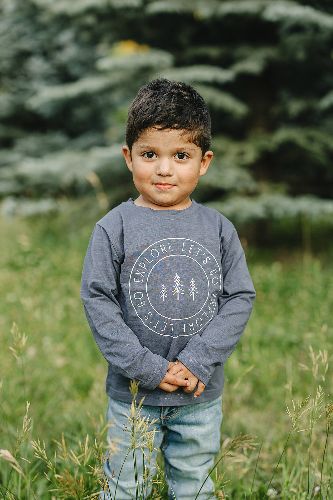 Explore Long Sleeve Cotton Tee - HoneyBug 