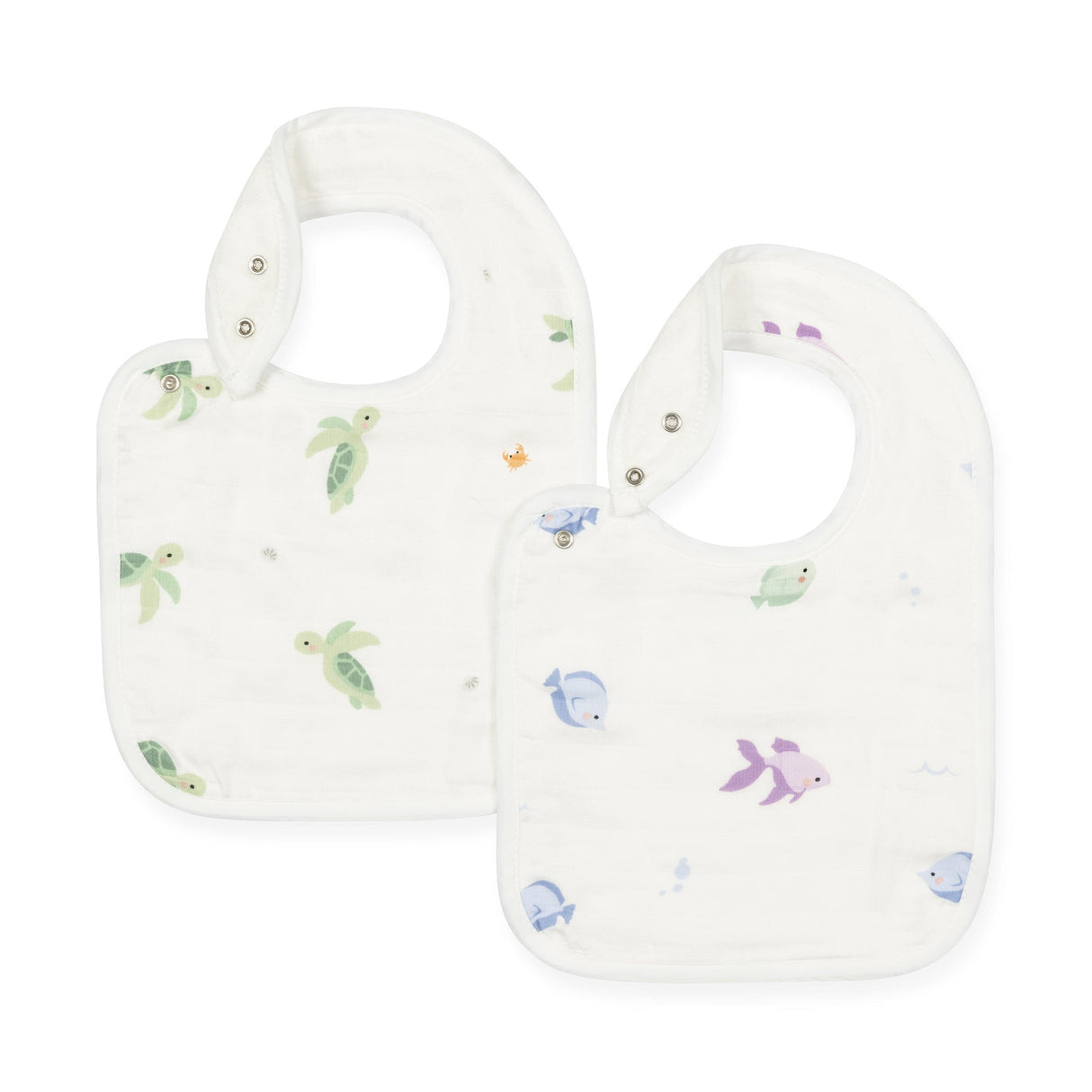 Fish & Turtle Bib Set - HoneyBug 