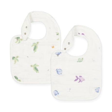 Fish & Turtle Bib Set - HoneyBug 