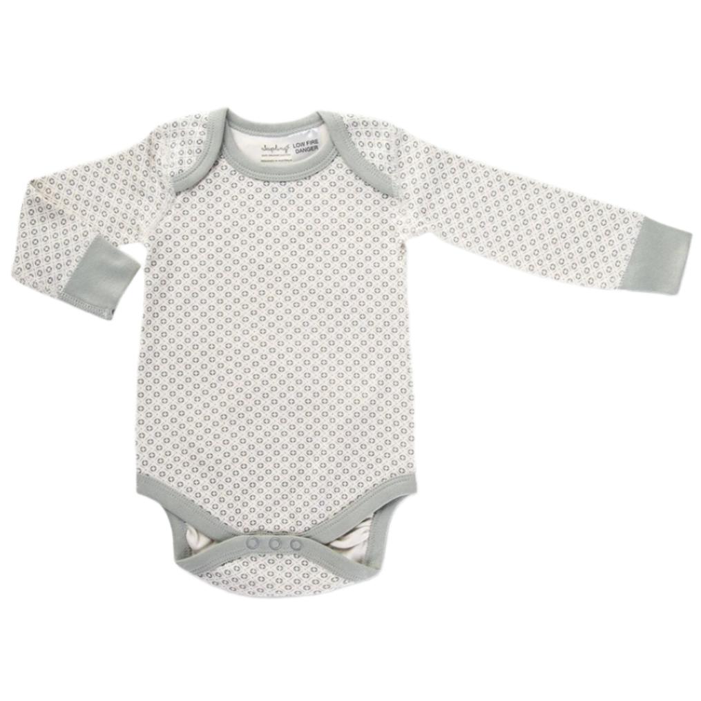 Dove Grey Long Sleeve Bodysuit