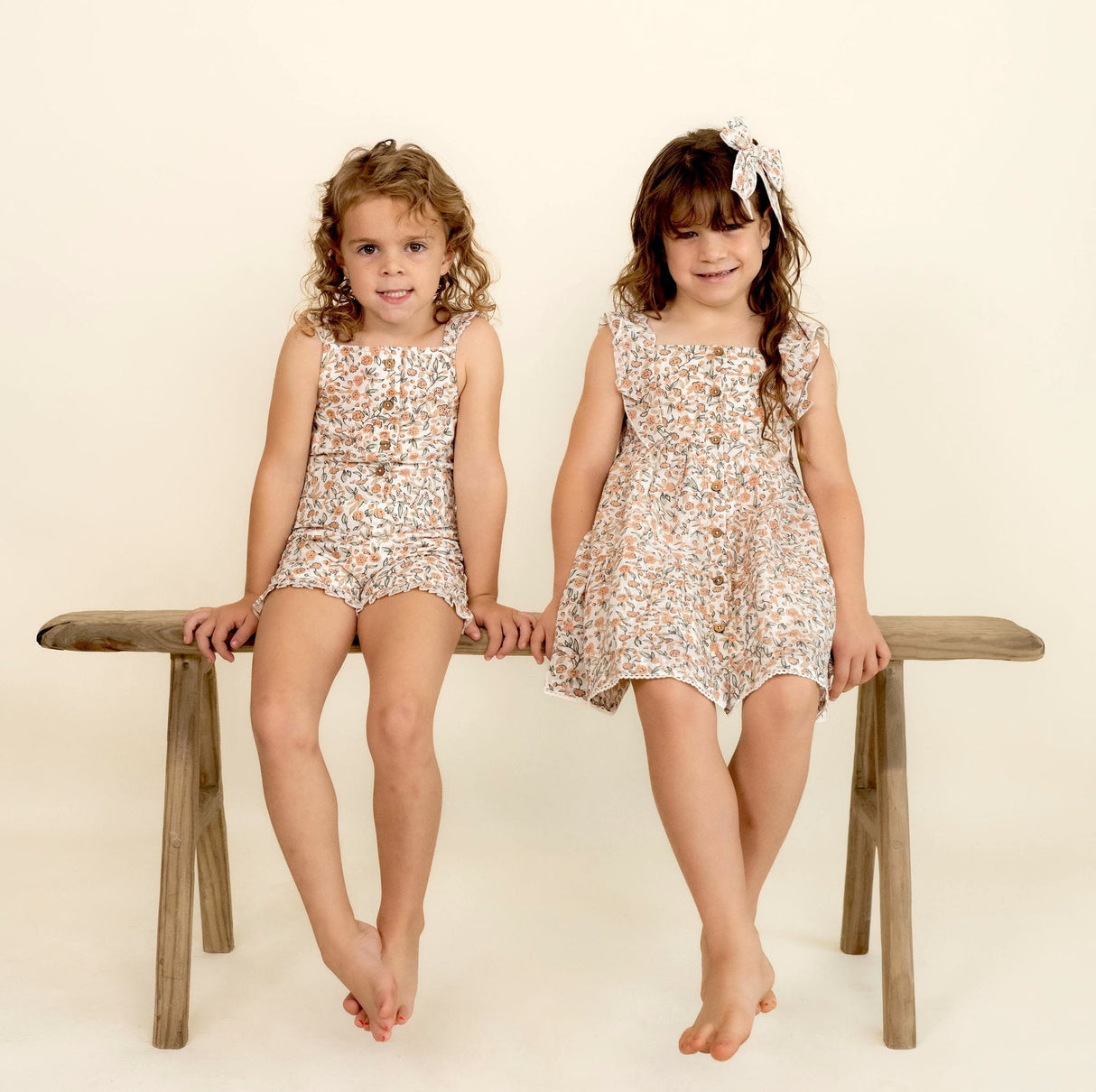 Organic Flutter Jumpsuit - Magnolia - HoneyBug 