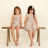 Organic Flutter Jumpsuit - Magnolia - HoneyBug 