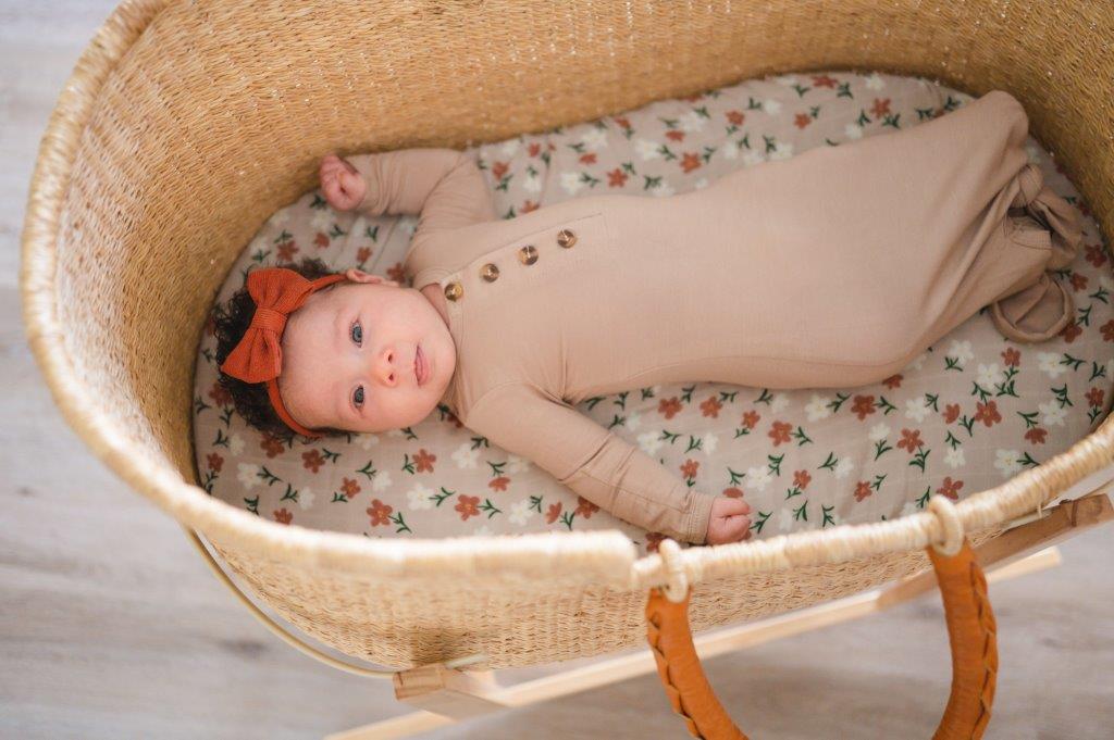 Knotted Baby Gown - Sand