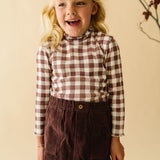 Organic Tee and Corduroy Skirt Set - Plum - HoneyBug 