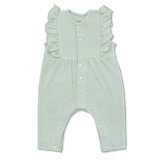 Waffle Ruffle Coverall - Sage
