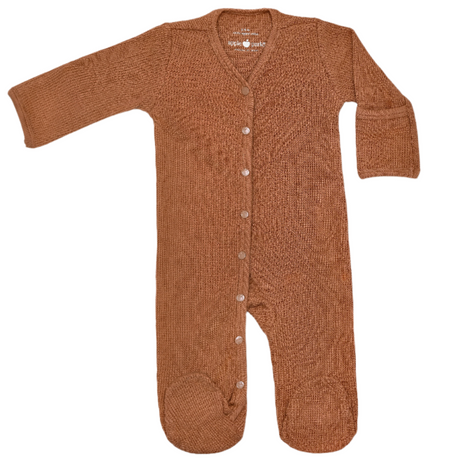 Waffle Footie - Caramel - HoneyBug 