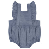 Flutter Sleeve Romper - Chambray - HoneyBug 