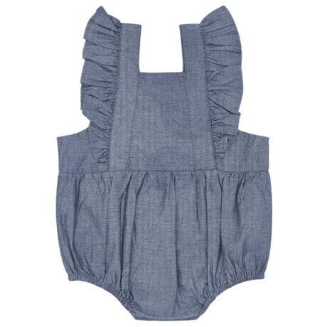 Flutter Sleeve Romper - Chambray - HoneyBug 