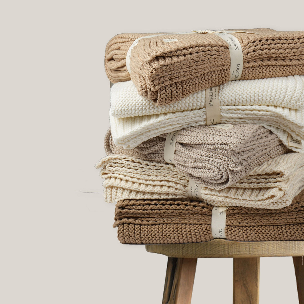 Chunky Knit Throw Blanket - Ivory - HoneyBug 