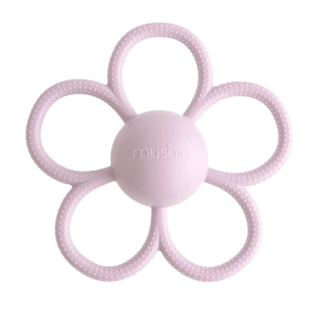 Daisy Rattle Teether - Soft Lilac - HoneyBug 