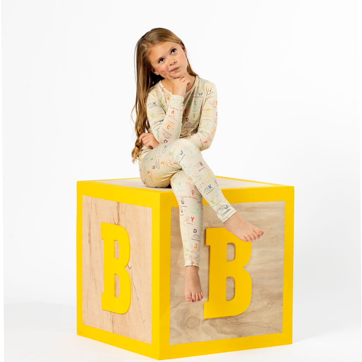 Dino ABC Bamboo Kids Pajamas - HoneyBug 