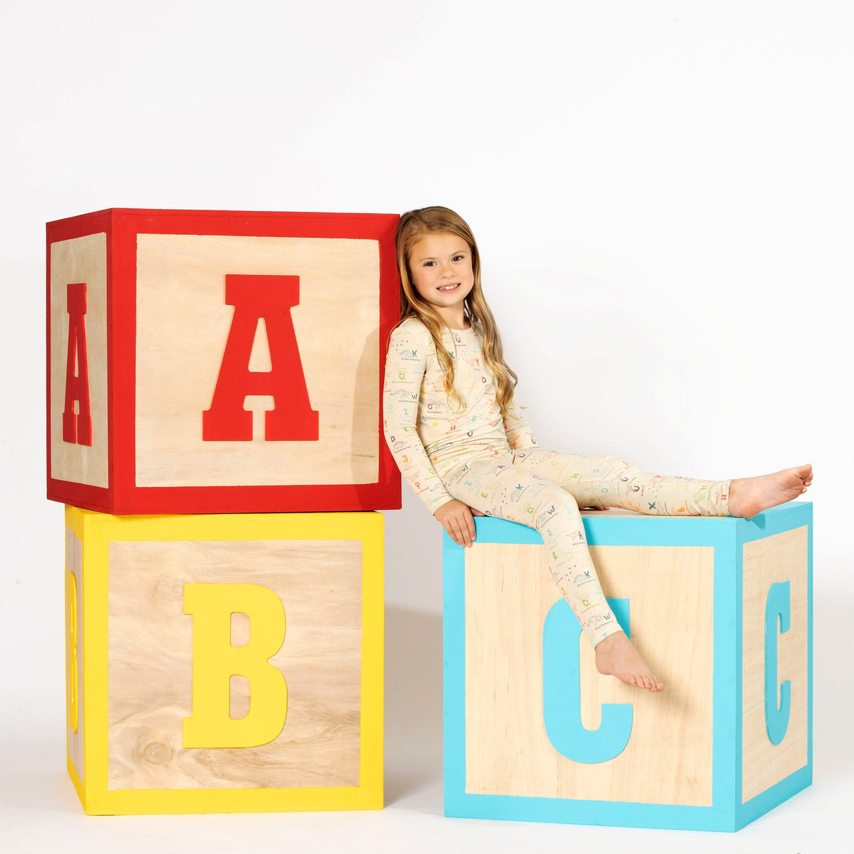 Dino ABC Bamboo Kids Pajamas - HoneyBug 