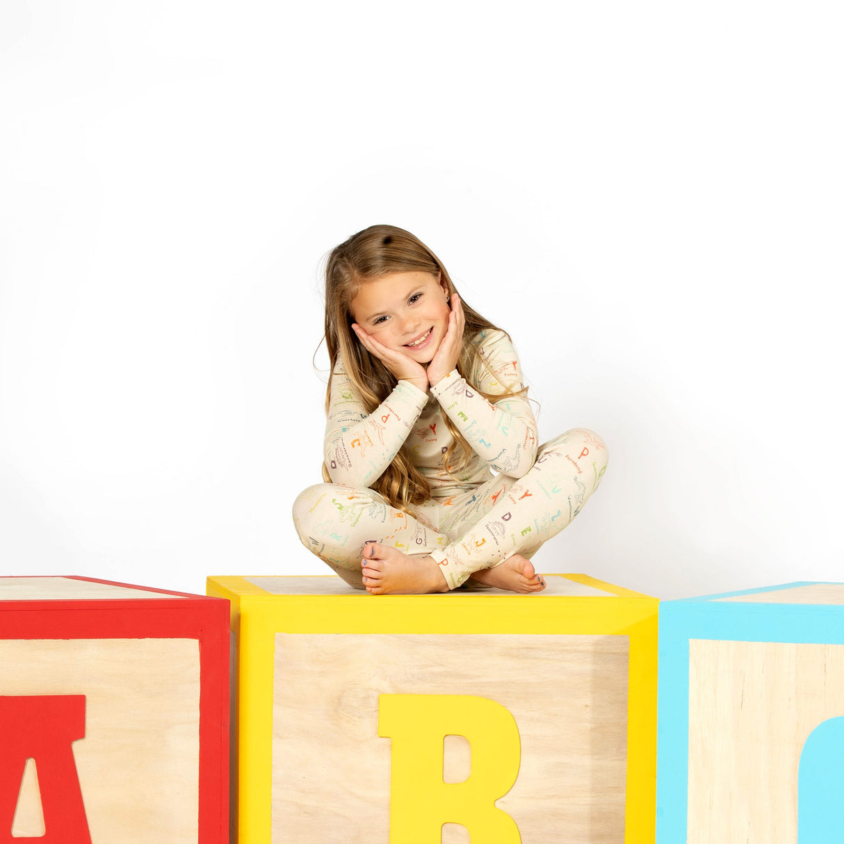 Dino ABC Bamboo Kids Pajamas - HoneyBug 