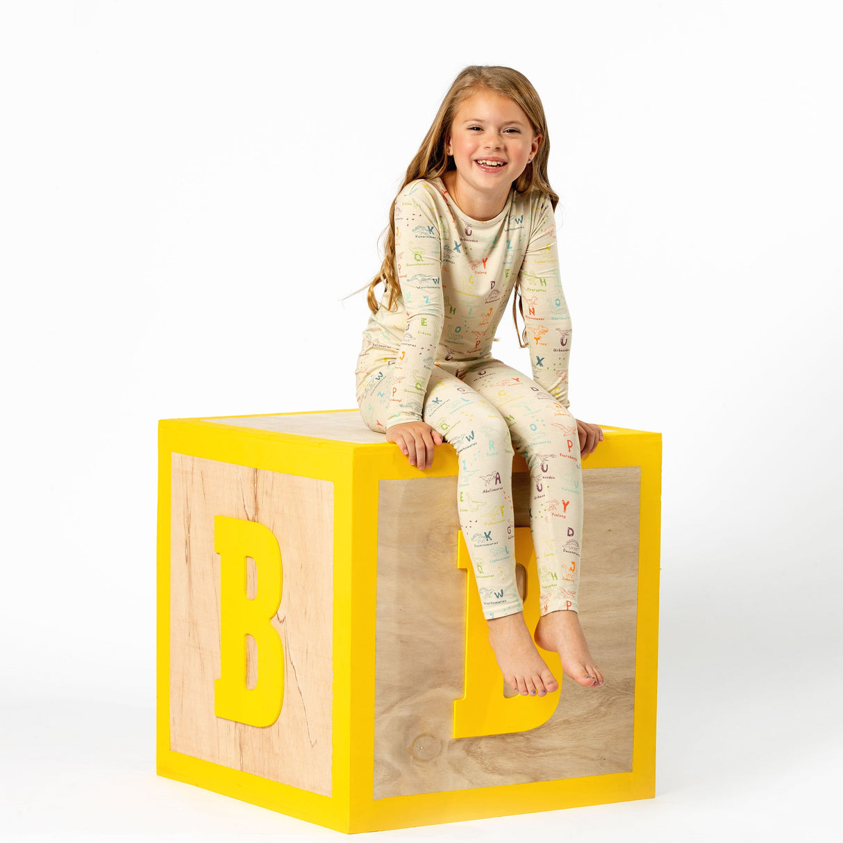 Dino ABC Bamboo Kids Pajamas - HoneyBug 