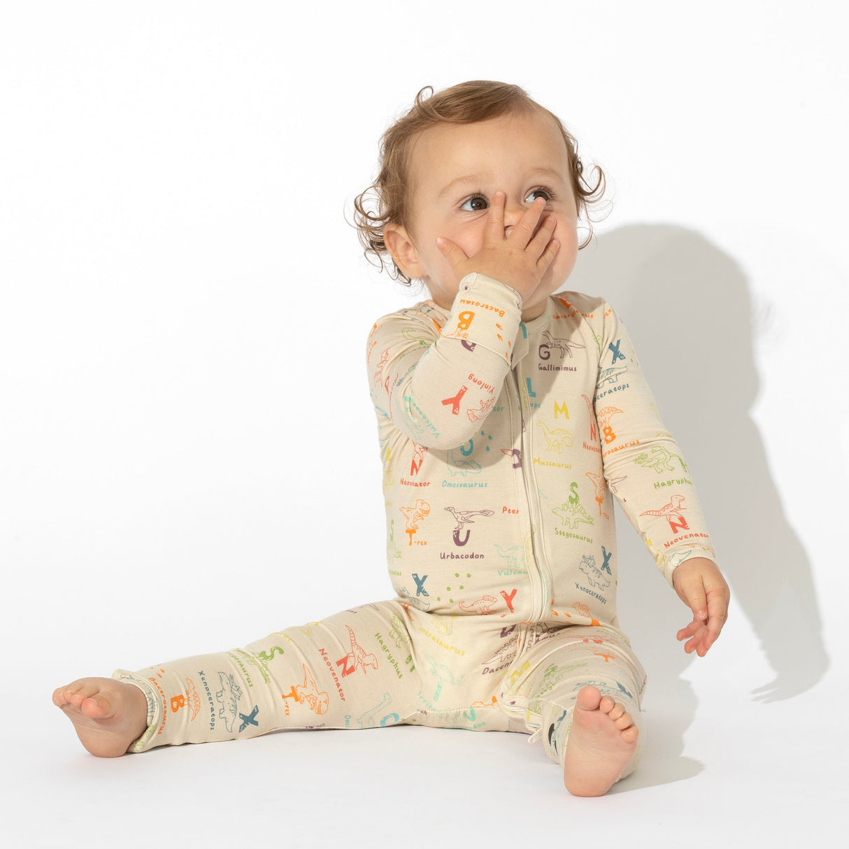 Dino ABC Bamboo Convertible Footie - HoneyBug 