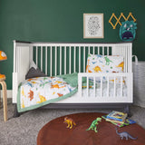 Cotton Muslin Toddler Comforter - Dino Names - HoneyBug 