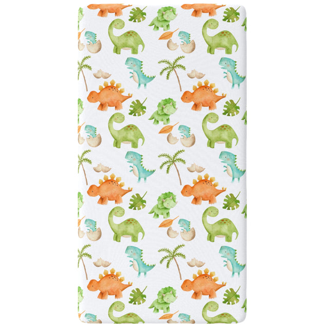 Fitted Crib Sheet - Dinosaurs - HoneyBug 