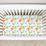 Fitted Crib Sheet - Dinosaurs - HoneyBug 