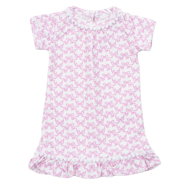Camden Doll Dress - Pretty Pink Bows - HoneyBug 