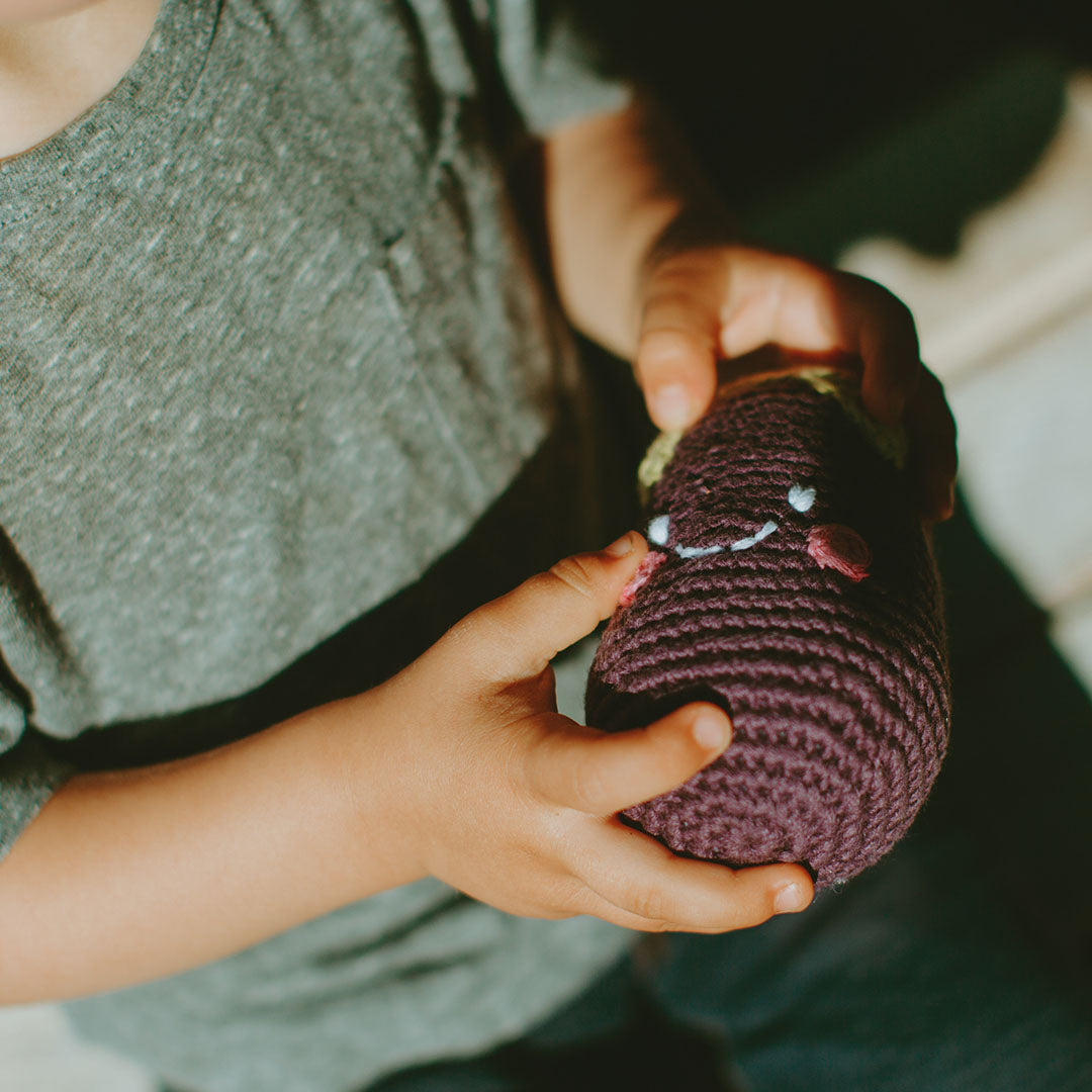 Pretend Play Food Rattle - Eggplant