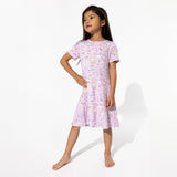 Enchanted Unicorn Bamboo Girls' Short Sleeve Dress - HoneyBug 