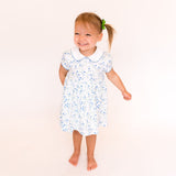 Arabella Blue Floral Dress - HoneyBug 