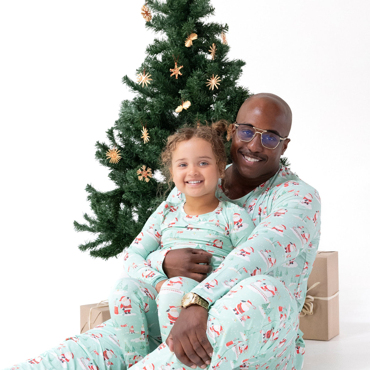 Adult Long Sleeve Top - Golfing Santa and Elves - HoneyBug 