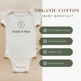 Mama is my Bestie Clay Organic Cotton Baby Bodysuit Short Sleeve - HoneyBug 