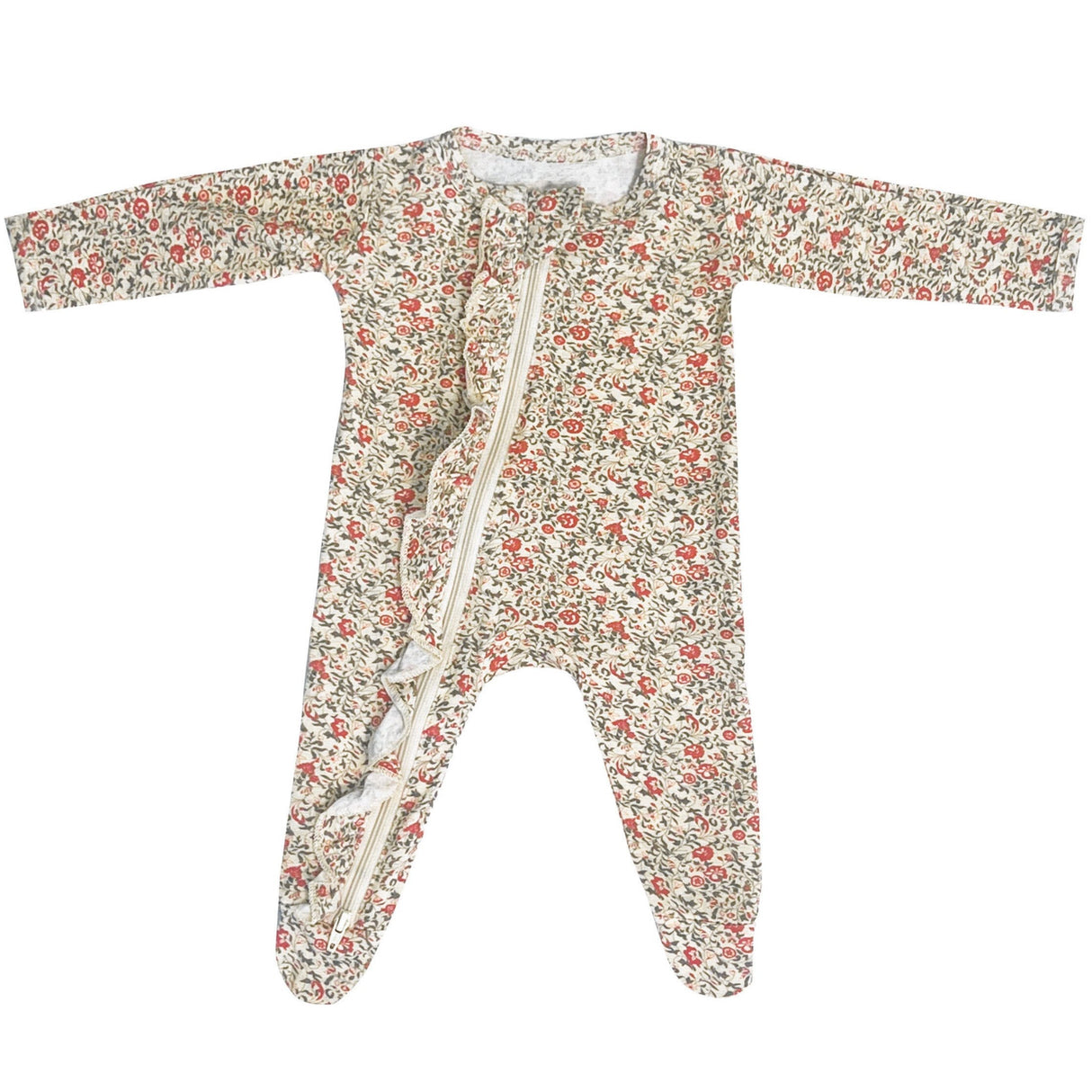 Ruffle 2 Way Zip Romper - Garden Bloom